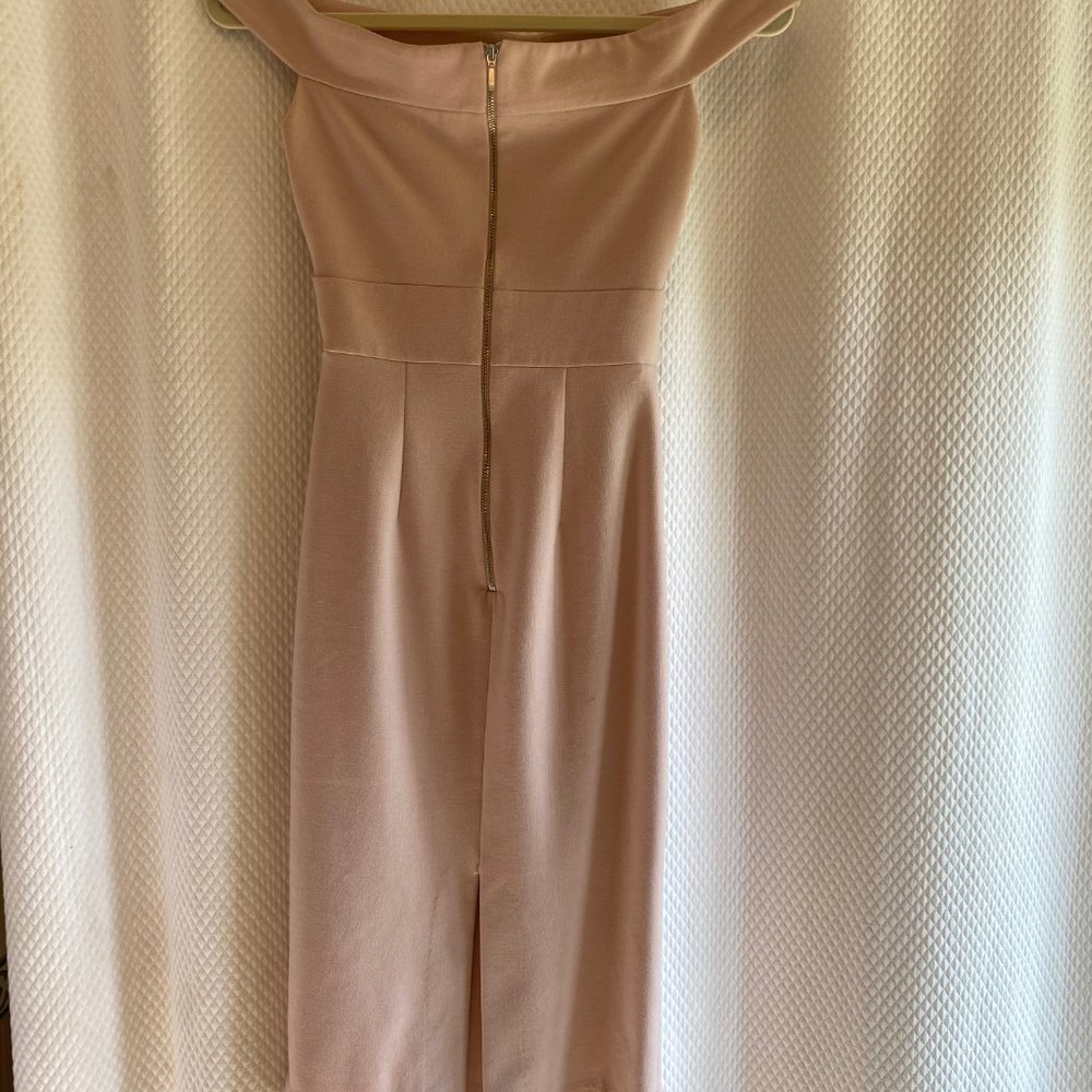 NICHOLAS Midi Dress: Off-The-Shoulder Cutout Pink - Picture 3 of 5